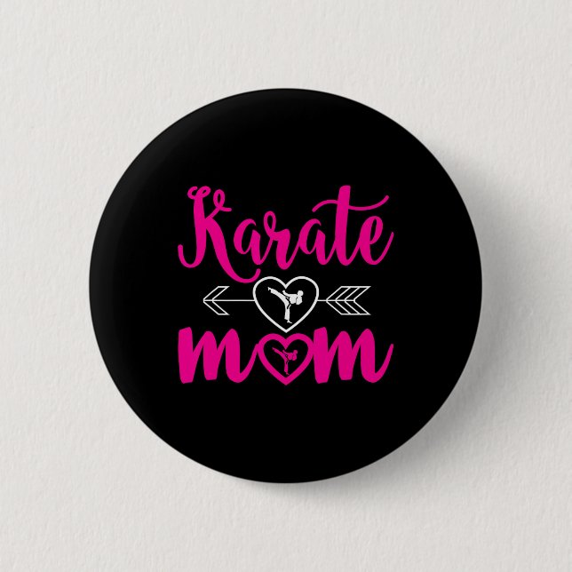 Karate-Mama - Mama kann Karate herstellen Button (Vorderseite)