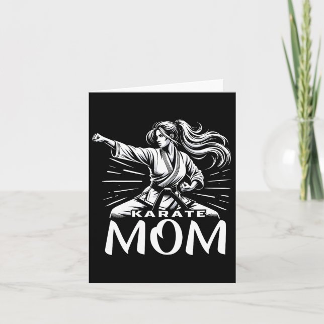 Karate Mama Martial Arts Mother Family Bonding Karte (Vorderseite)