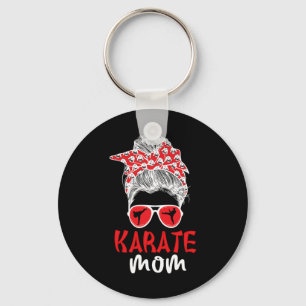 Karate Mama Messy Bun Karate Mama Karate Mutter Schlüsselanhänger