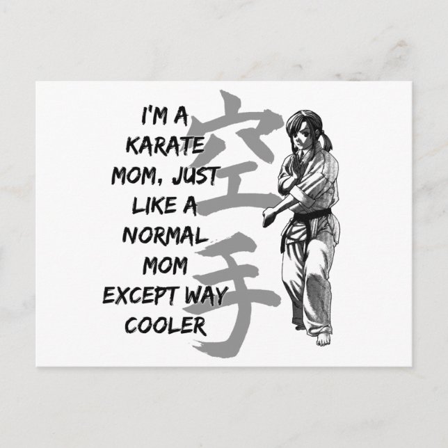 Karate Mama Postkarte (Vorderseite)