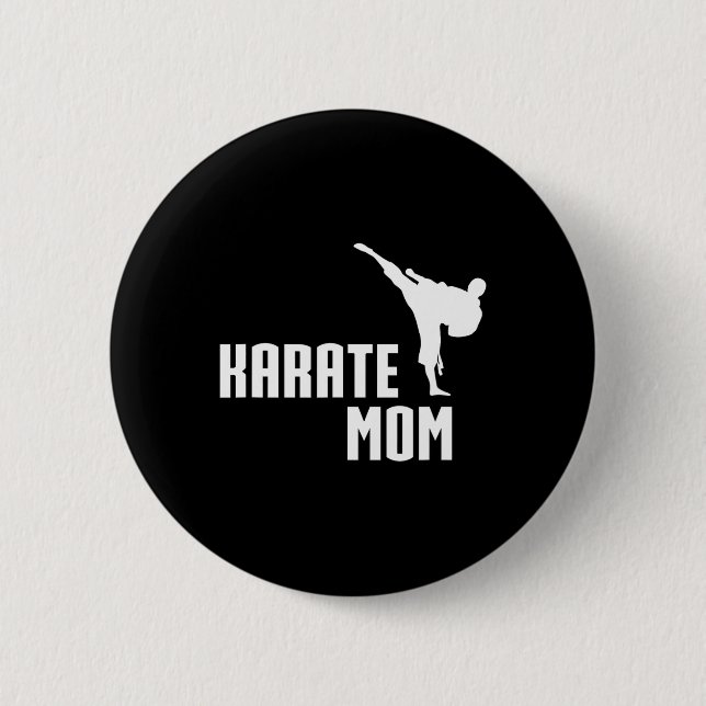 Karate Mama Shirt Button (Vorderseite)
