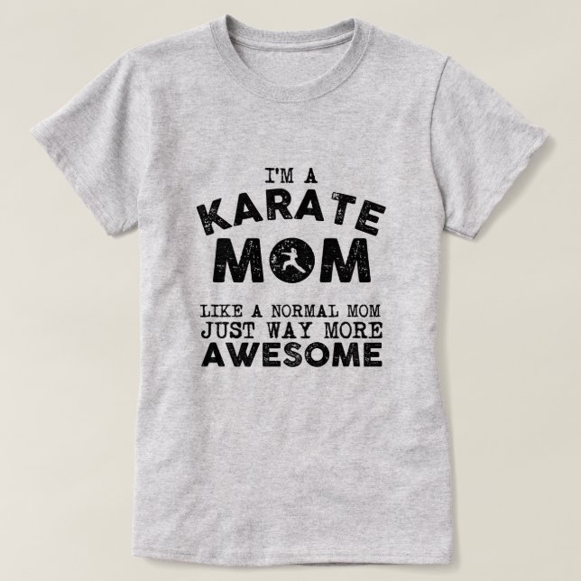 Karate-Mama Vintag (Schwarzes) T-Shirt (Design vorne)