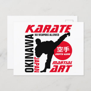 Karate Man Postkarte