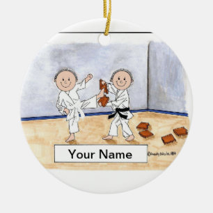 Karate - Männer und Männer Keramik Ornament