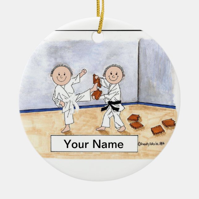 Karate - Männer und Männer Keramik Ornament (Vorne)