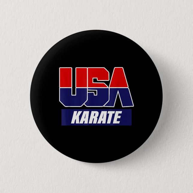 Karate Martial Arts 2021 USA Team Button (Vorderseite)