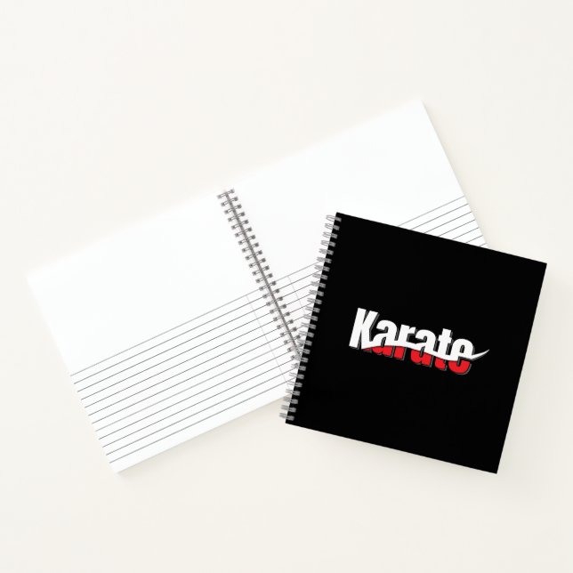 Karate Martial Arts Abstrakt Swish Notizbuch (Innenseite)