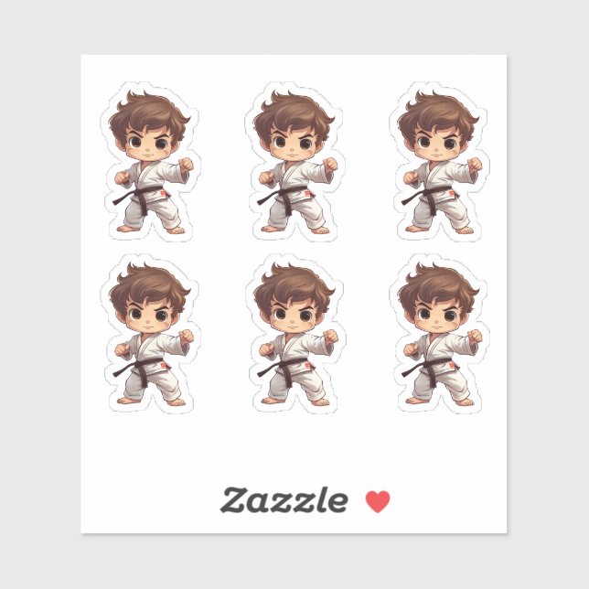 Karate Martial Arts Aufkleber (Blatt)