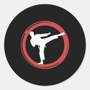 Karate Martial Arts Essence Runder Aufkleber