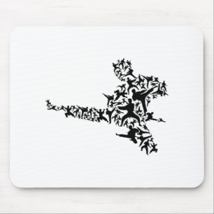 Karate Martial Arts Flying Kick Boxen Kickboxer T Mousepad