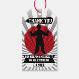 Karate Martial Arts Geburtstagsparty Geschenktags Geschenkanhänger