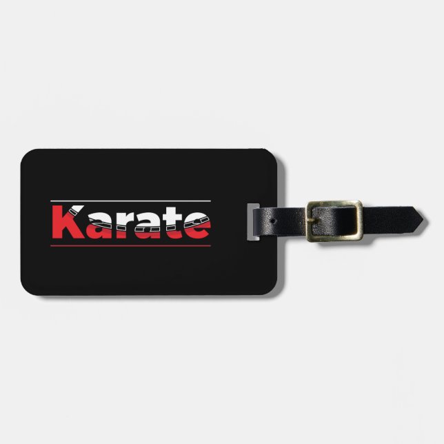 Karate Martial Arts Red Gepäckanhänger (Vorderseite horizontal)