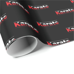 Karate Martial Arts Red Geschenkpapier