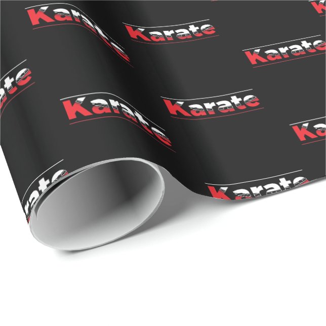 Karate Martial Arts Red Geschenkpapier (Rolleneckpunkt)