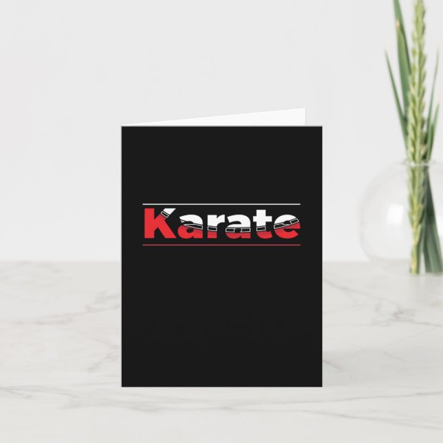 Karate Martial Arts Red Karte (Vorderseite)