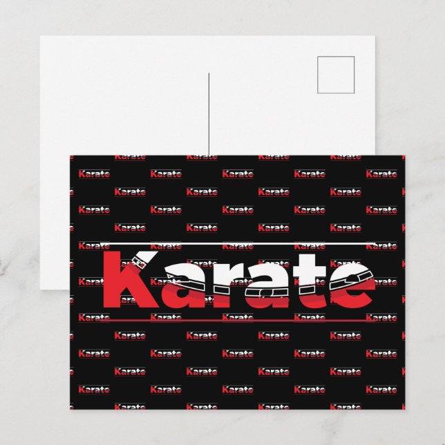 Karate Martial Arts Red Postkarte (Vorne/Hinten)
