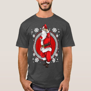 Karate Martial Arts Santa Claus Frohe Weihnachten T-Shirt