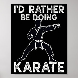 Karate Martial Arts Training Funny Karate Grafik Poster