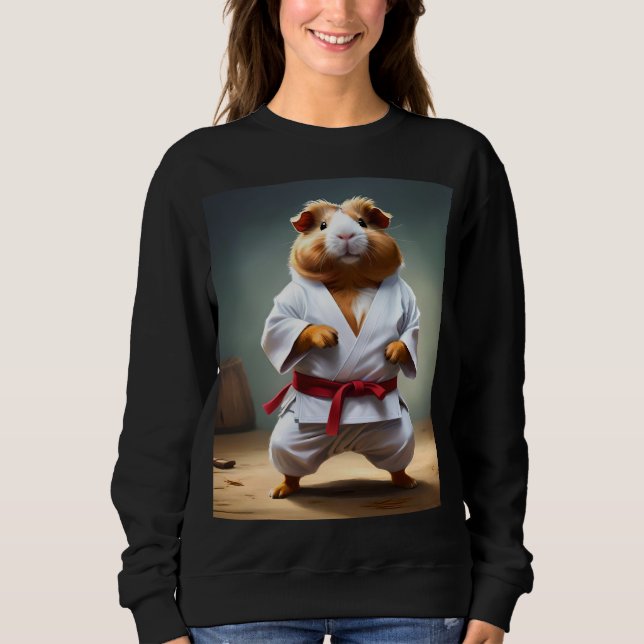 Karate Meerschweinchen,  Sweatshirt (Vorderseite)