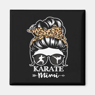 Karate Mimi Messy Bun Hair Funny Karate Fighter Mi Magnet