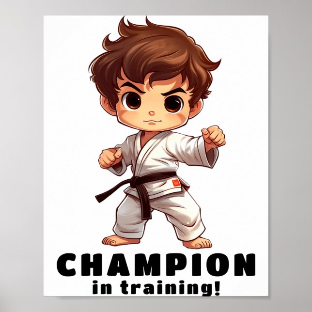 Karate-Mode-T-Shirt  Poster (Vorne)