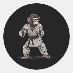 Karate Monkey Kickboxing Judo Jiu-jitsu Mixed Mart Runder Aufkleber