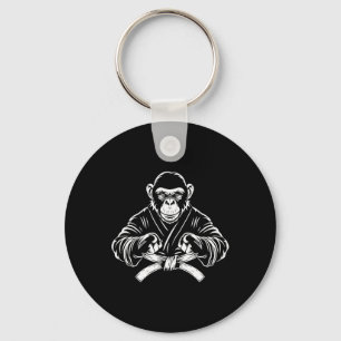 Karate Monkey Zeichnend Kickboxing Jiu-jitsu Mixed Schlüsselanhänger