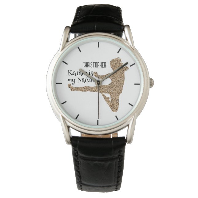 Karate Name Japan Martial Art Armbanduhr (Vorderseite)