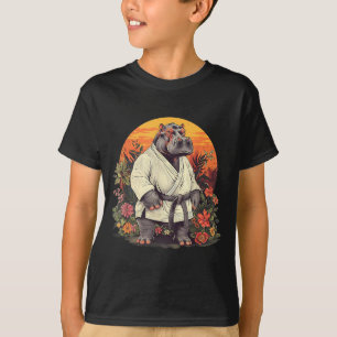 Karate Nilpferd Tier MMA Taekwondo Kampfsport T-Shirt