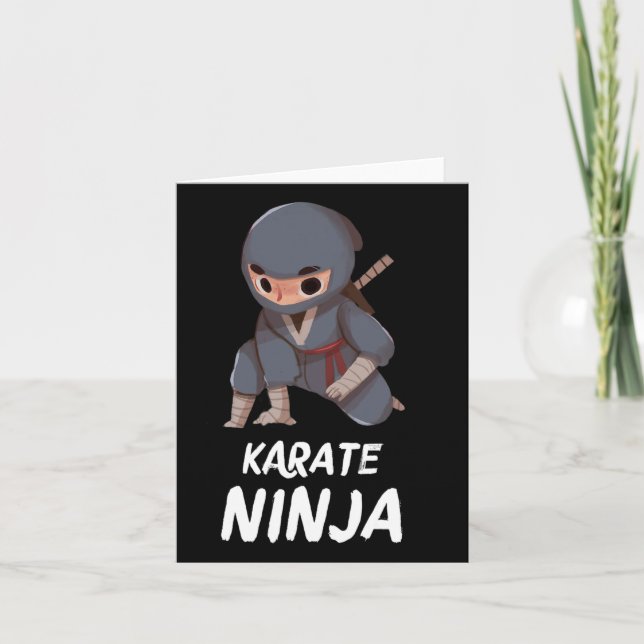 Karate Ninja Boy Funny Martial Arts Sports Karte (Vorderseite)