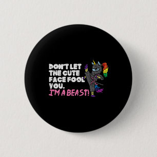 Karate Ninja Unicorn Niedliches Gefechtsgebäck Tae Button