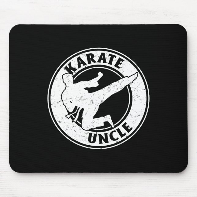 Karate Onkel Karate Kämpfer Onkel Karate Mousepad (Vorne)