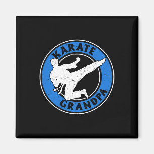Karate-Opa Karate kämpfender Opa Karate Kämpf Magnet