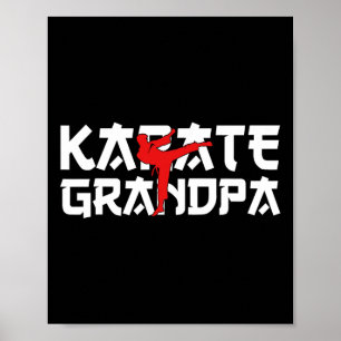 Karate-Opa Schwarzgürtel Kampf Lebensstil Karat Poster