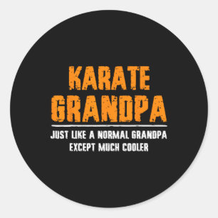 Karate Opa Vatertag - Großvater Männer Runder Aufkleber