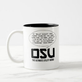 Karate Osu Shotokan Kata Ultimate Utility Word Zweifarbige Tasse