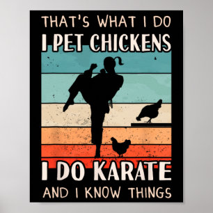 Karate-Outfit - Design für Hühnchenzüchter Frauen Poster