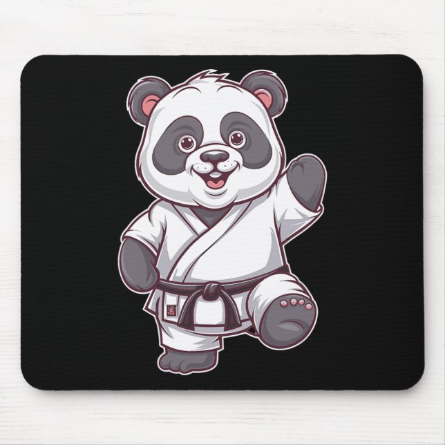 Karate Panda Martial Arts Panda für Panda Fans Mousepad (Vorne)