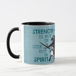 Karate Penguin Holding Sai Blue Motivierend Tasse