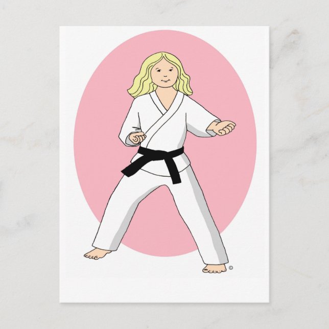 Karate Princess Postkarte (Vorderseite)