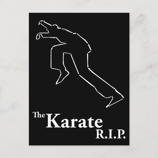 Karate R.I.P Postkarte (Vorderseite)