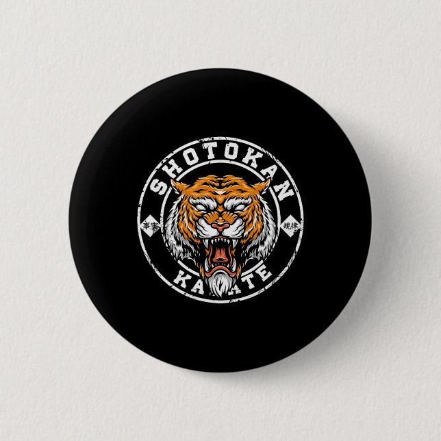 Karate Retro Shotokan Vintager Geschenkfan Karate Button (Vorderseite)