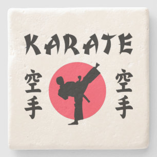 Karate Rising Sun Steinuntersetzer
