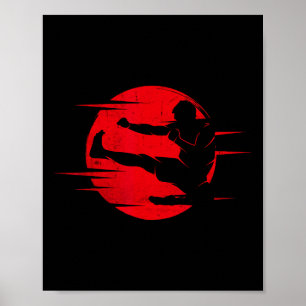 Karate Schatten Judo Kampfsport Japan Kung Fu Taek Poster