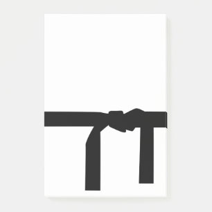 Karate-schwarzer Gürtel Post-it Klebezettel