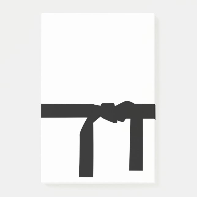 Karate-schwarzer Gürtel Post-it Klebezettel (Vorderseite)