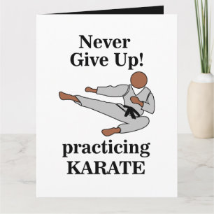 Karate Schwarzgurt Gib Nie Auf Kampfsport Karte