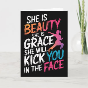 Karate she is Beauty she is Grace, dass sie dich t Karte