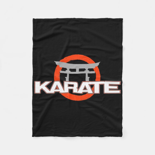 Karate Shinto Shrine Zen Fleecedecke (Vorderseite)