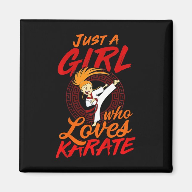 Karate-Shirt für Mädchen  Magnet (Vorne)